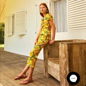 FARM Rio Fresh Lemons Jumpsuit S